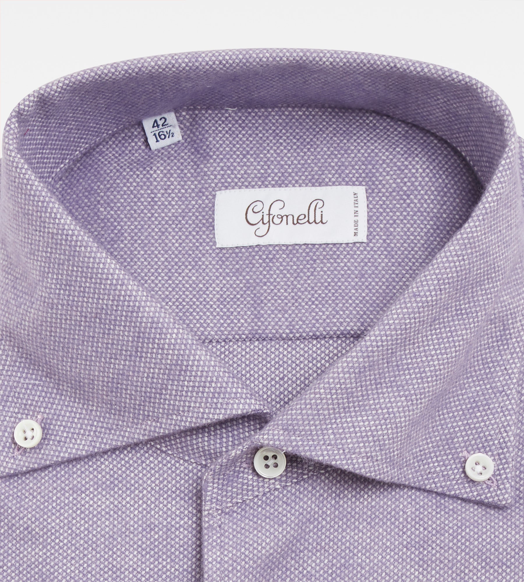 Chemise violette à surpiqûres