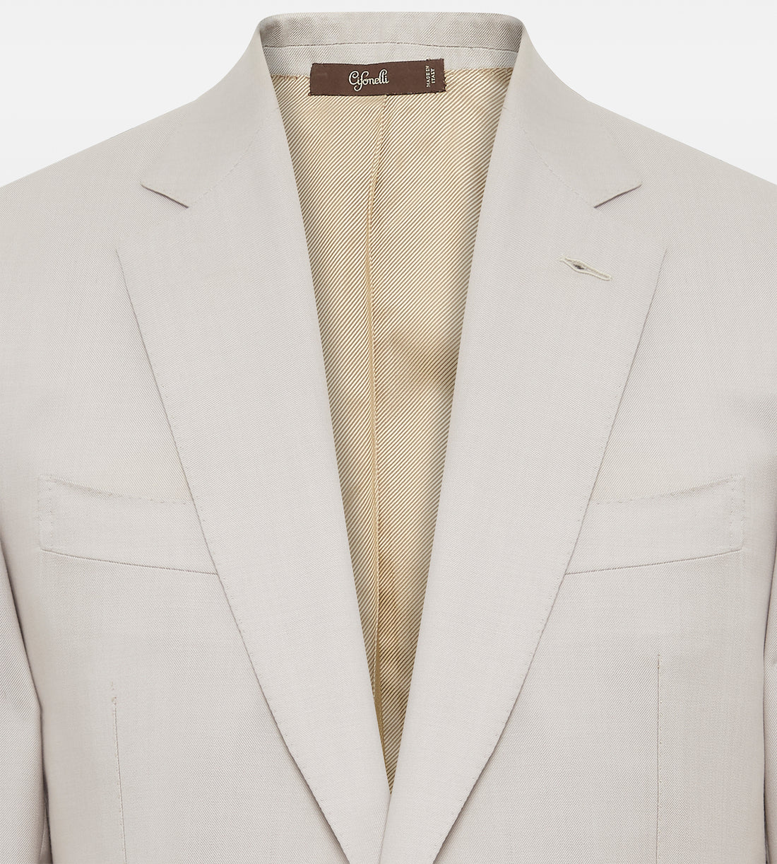 Costume beige en laine