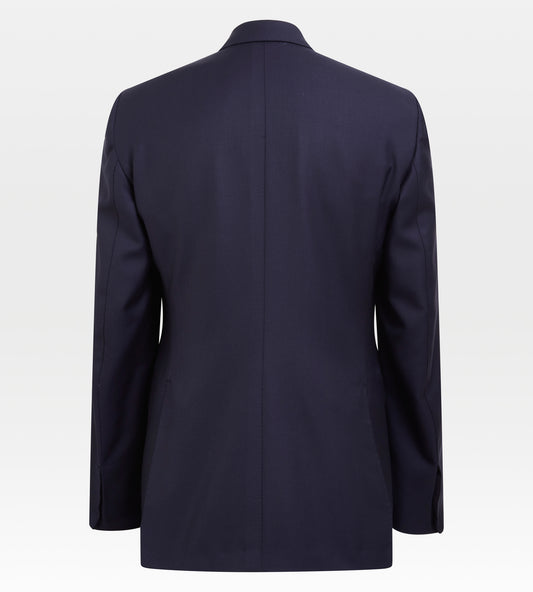 Costume en laine bleu marine