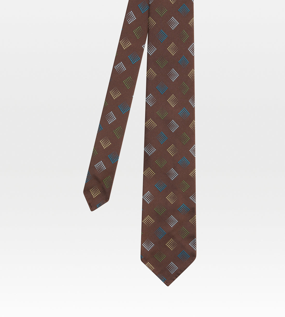 Brown checkered tie