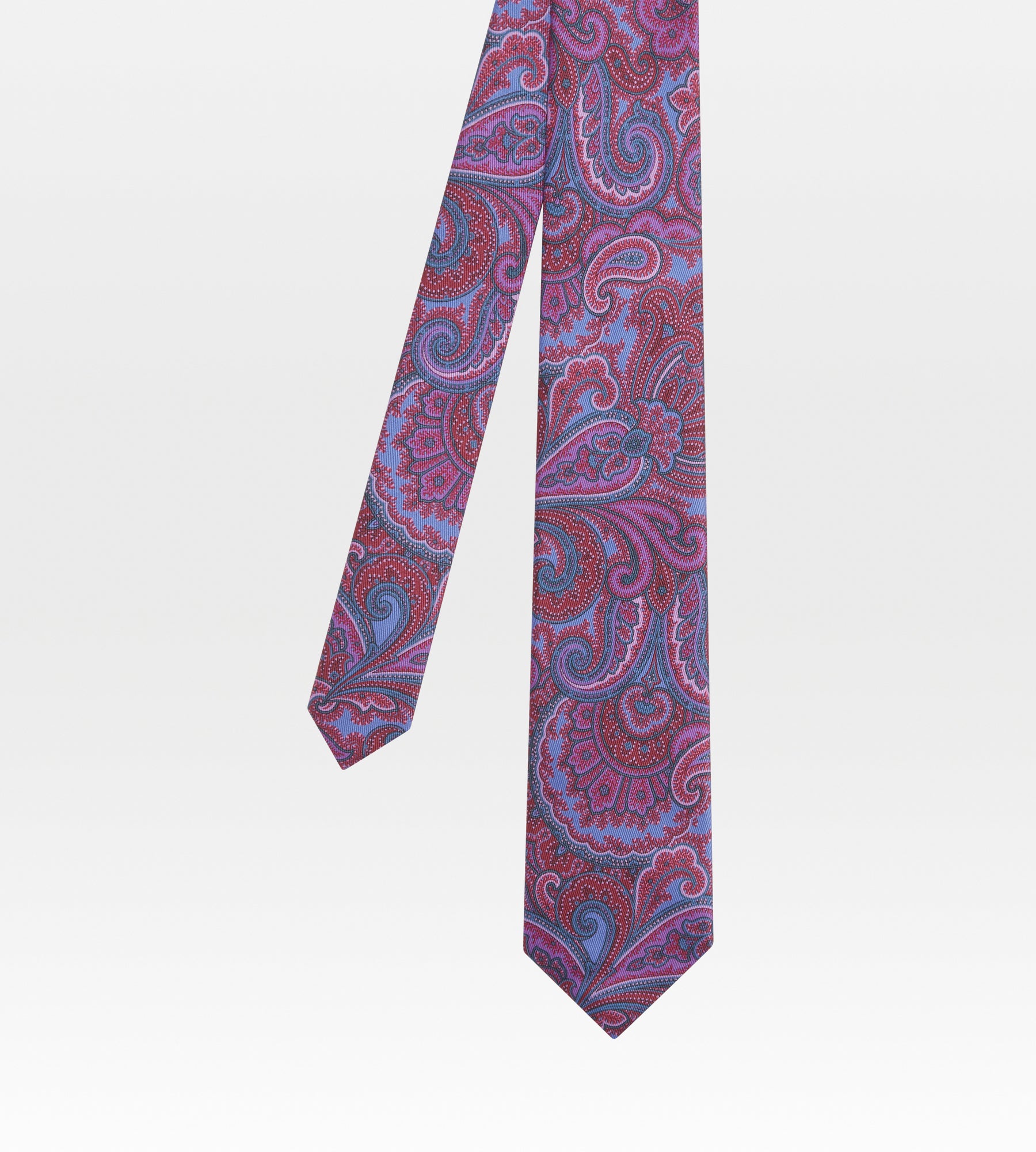 Cravate en soie bordeaux à motifs