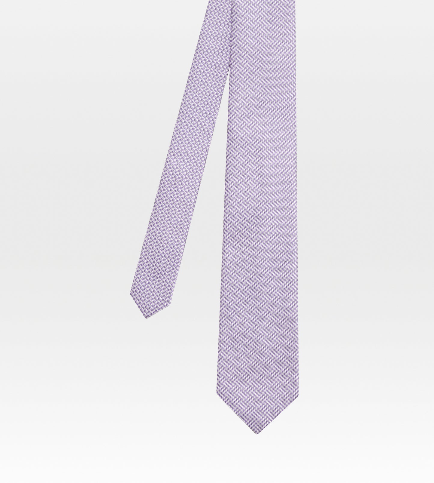 Cravate en soie violette à petits motifs