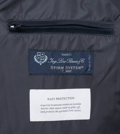 Doudoune bleu marine - Tissu Loro Piana Storm System