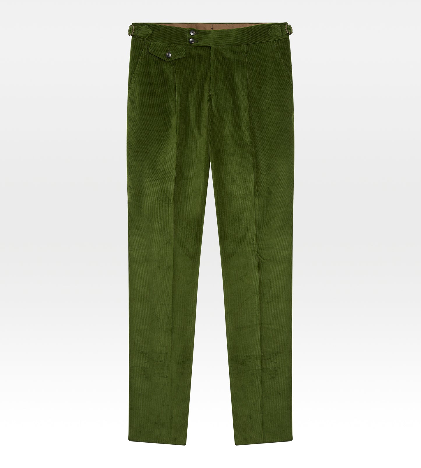 Pantalon en velours côtelé vert
