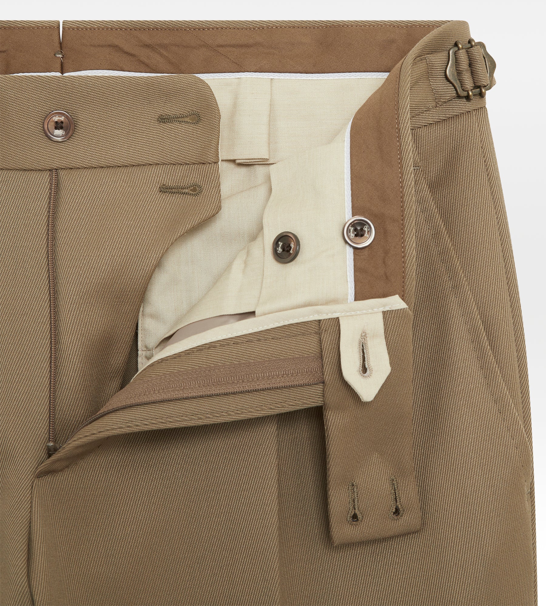 Pantalon en coton beige/camel