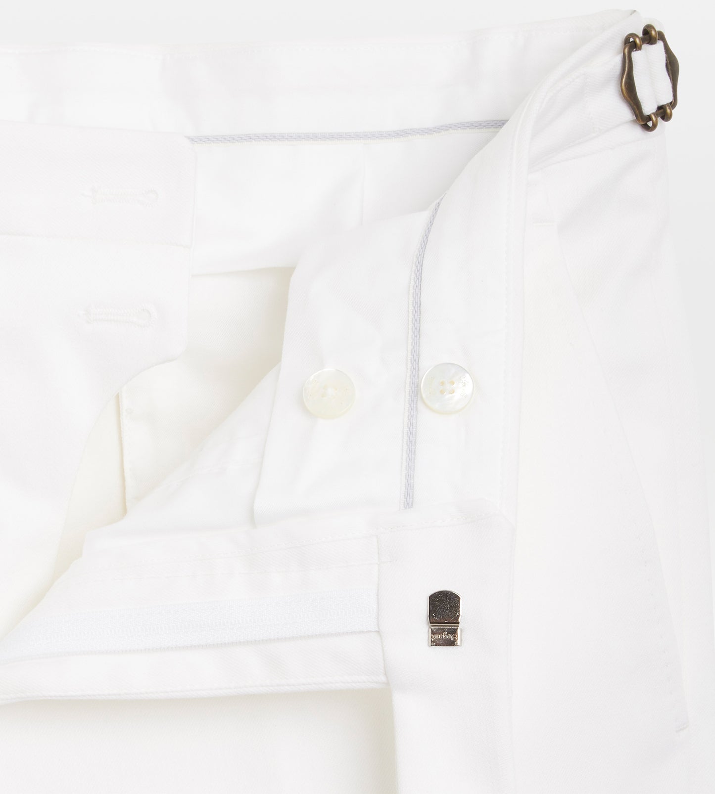 Pantalon sartorial en coton mélangé blanc
