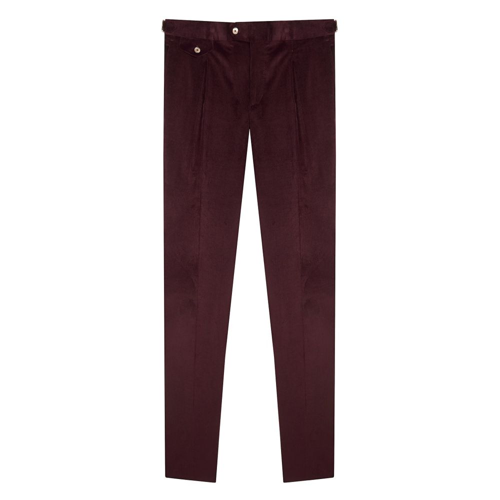 Pantalon en velours côtelé bordeaux