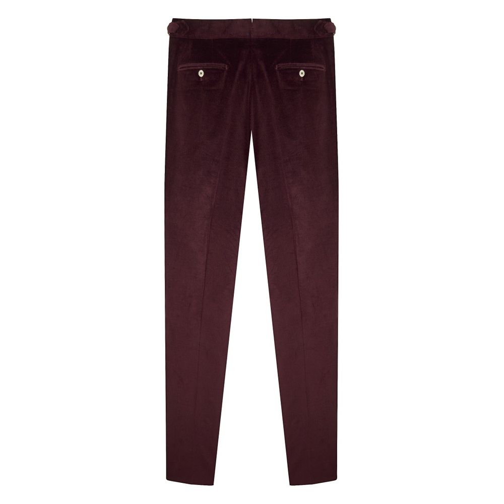 Pantalon en velours côtelé bordeaux