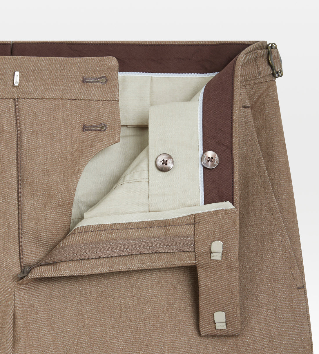 Pantalon en coton camel