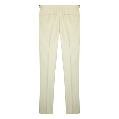 Pantalon en velours côtelé crème