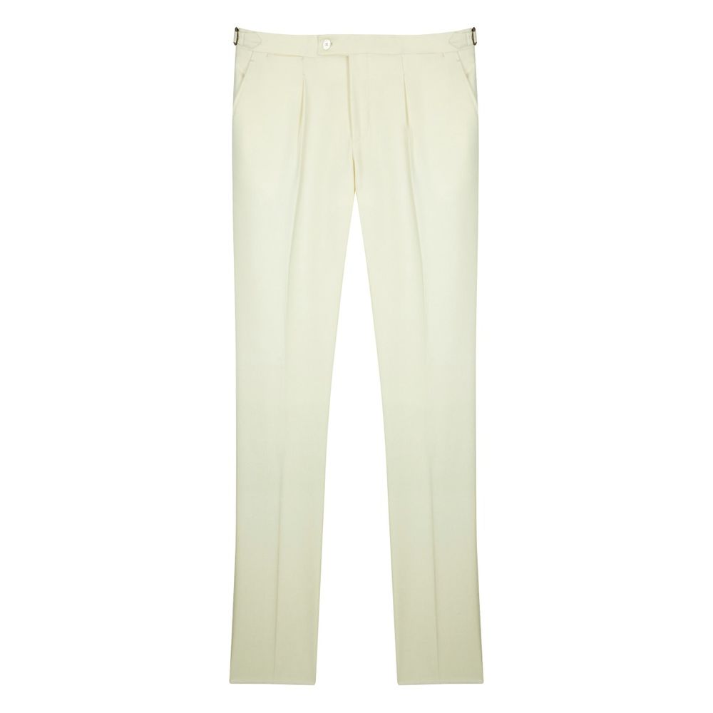 Pantalon en laine crème