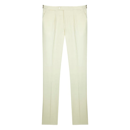 Pantalon en laine crème