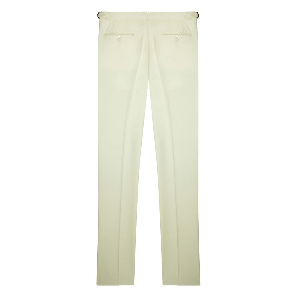 Pantalon en laine crème