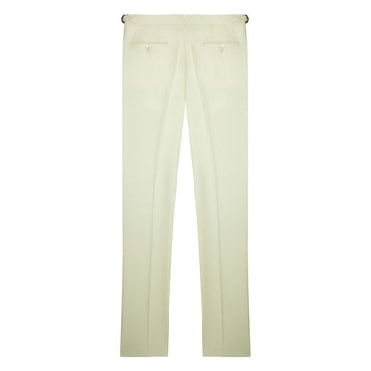 Pantalon en laine crème