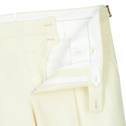 Pantalon en laine crème