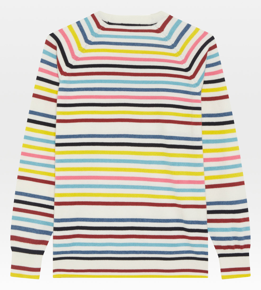 Pull en cachemire à rayures multicolores