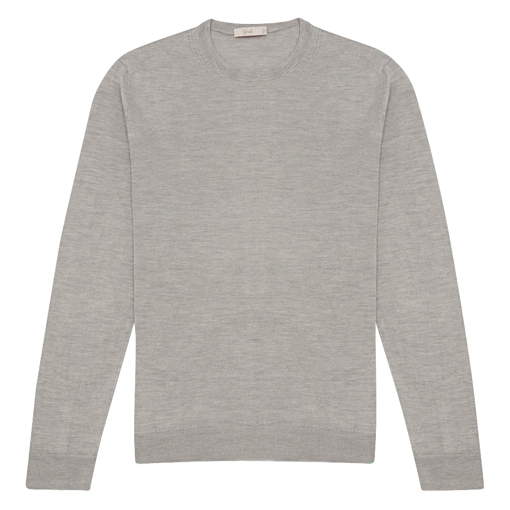 Pull fin gris en soie