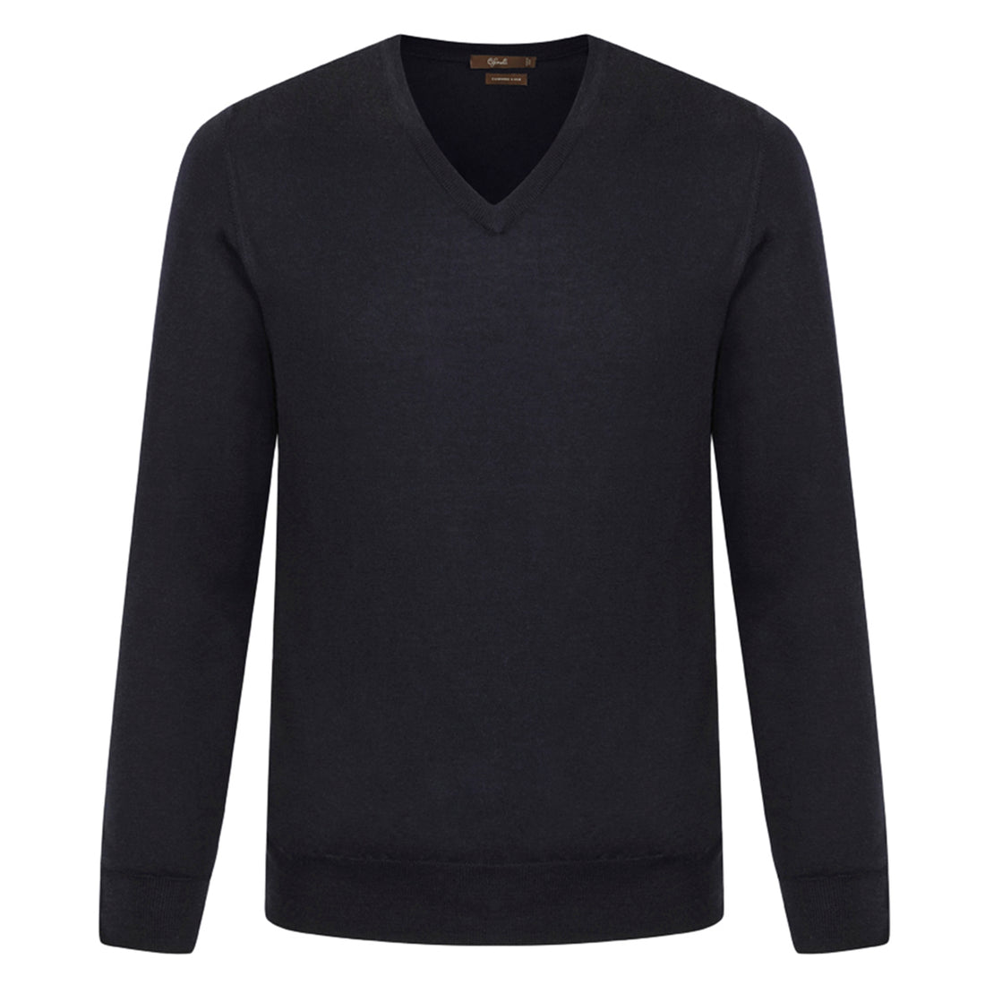 Pull col V en cachemire &amp; soie noir