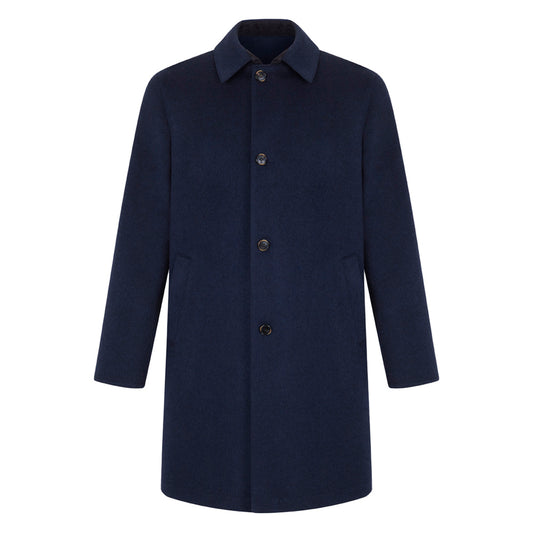 Trench reversible en cachemire bleu marine