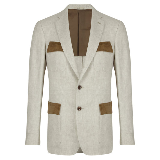 Veste Lorenzo en lin beige