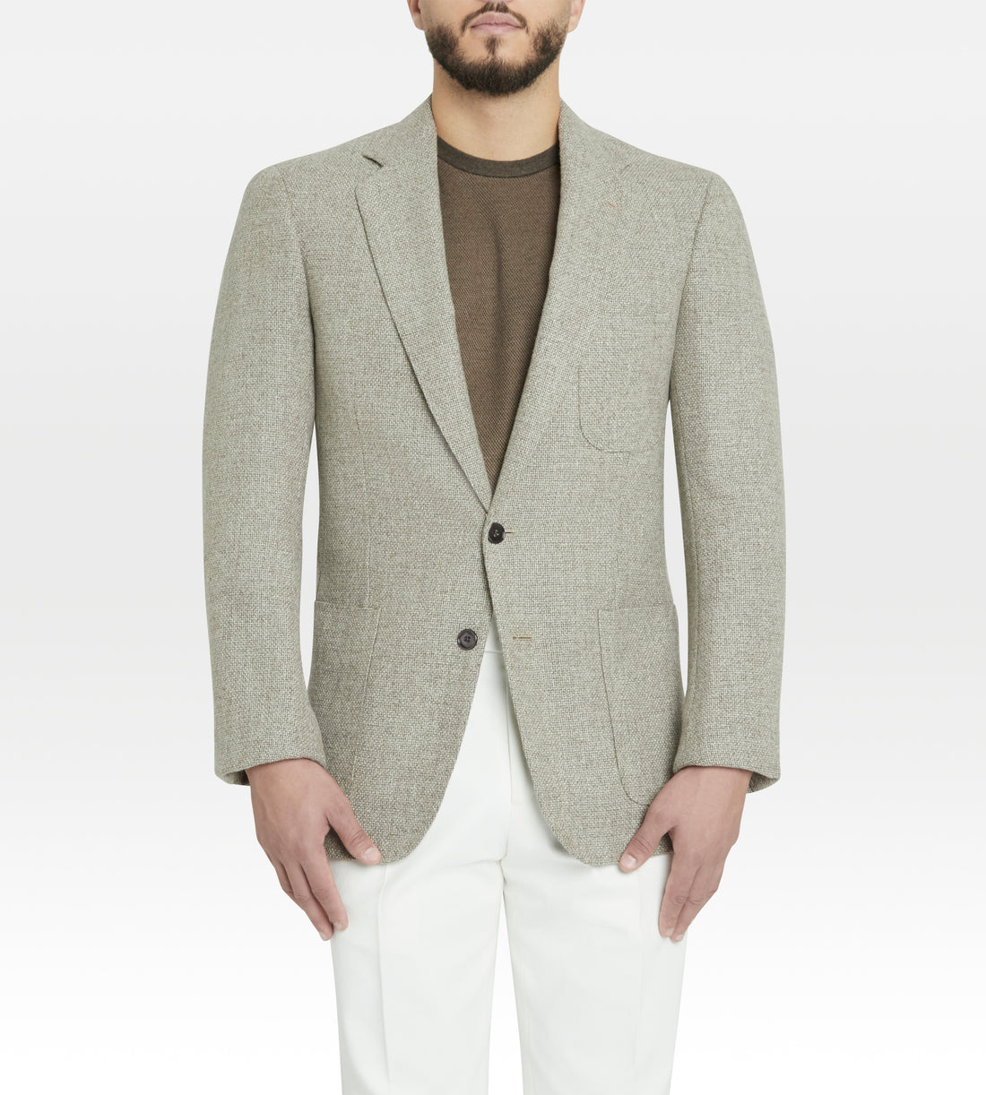 Veste beige en mélange de laine