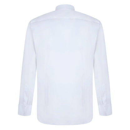 Chemise blanche à col cassé et plastron