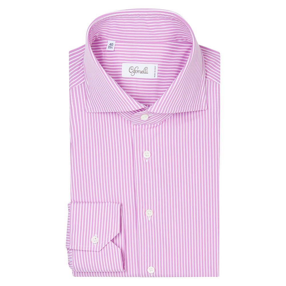 Pink cotton striped shirt